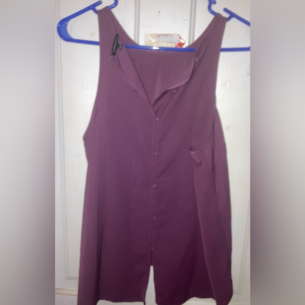 Purple Staccato tank top